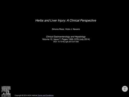 Herbs and Liver Injury: A Clinical Perspective