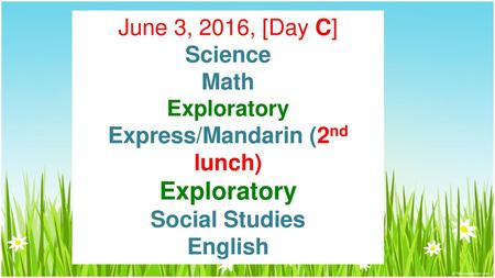 Express/Mandarin (2nd lunch)