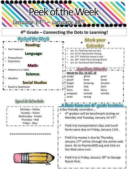 4th Grade – Connecting the Dots to Learning!