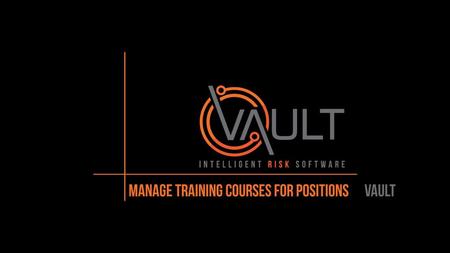 This presentation document has been prepared by Vault Intelligence Limited (“Vault) and is intended for off line demonstration, presentation and educational.