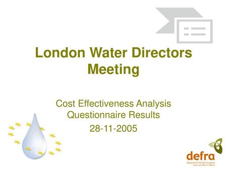 London Water Directors Meeting