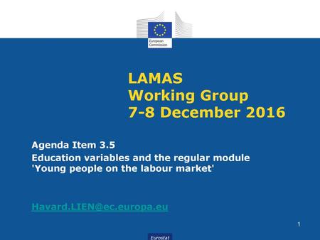 LAMAS Working Group 7-8 December 2016