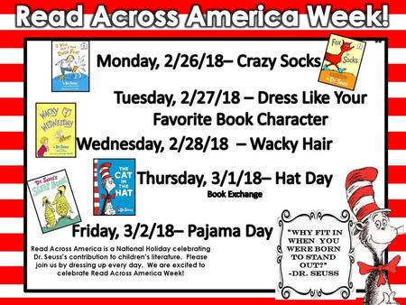 Read Across America Week!