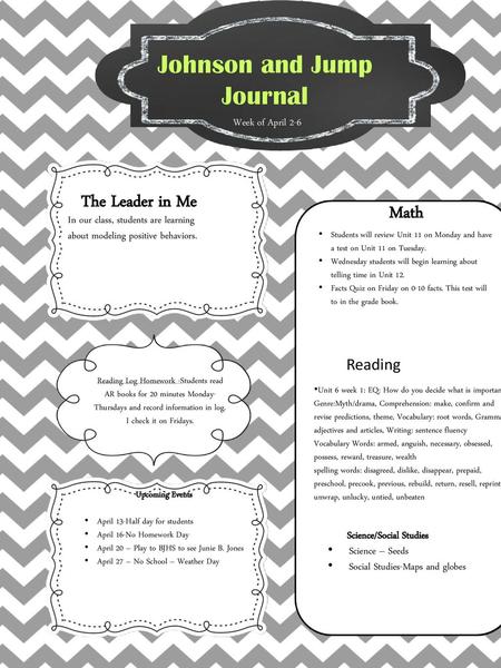 Johnson and Jump Journal