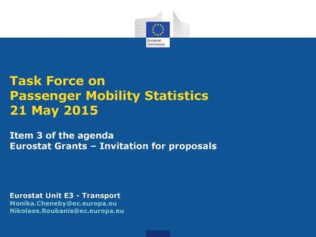 Passenger Mobility Statistics 21 May 2015