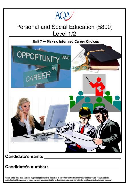 Unit 7 – Making Informed Career Choices