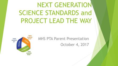 NEXT GENERATION SCIENCE STANDARDS and PROJECT LEAD THE WAY