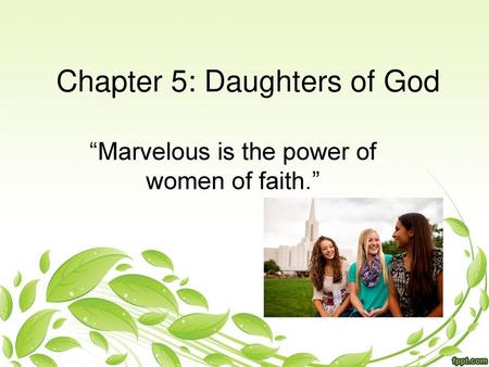 Chapter 5: Daughters of God