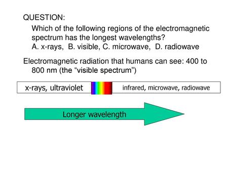 infrared, microwave, radiowave