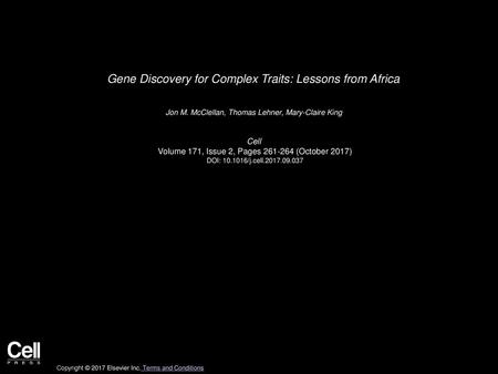 Gene Discovery for Complex Traits: Lessons from Africa