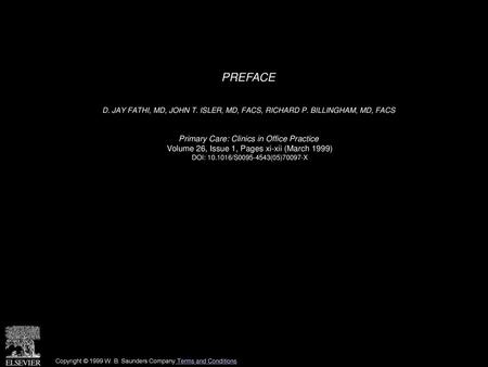 PREFACE Primary Care: Clinics in Office Practice