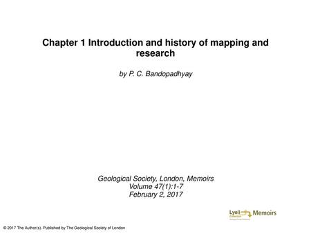 Chapter 1 Introduction and history of mapping and research