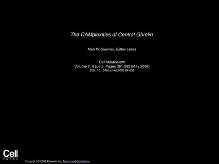 The CAMplexities of Central Ghrelin