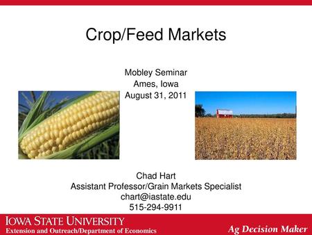 Assistant Professor/Grain Markets Specialist