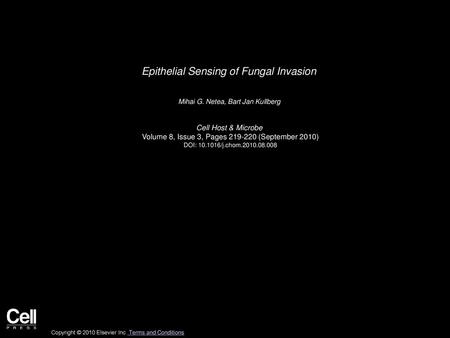 Epithelial Sensing of Fungal Invasion