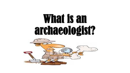 What is an archaeologist?