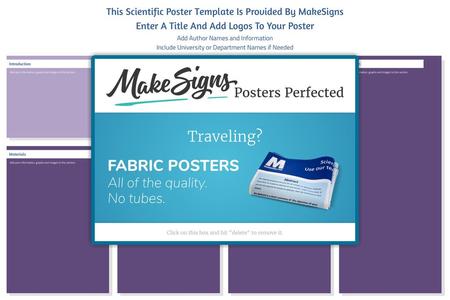 This Scientific Poster Template Is Provided By MakeSigns