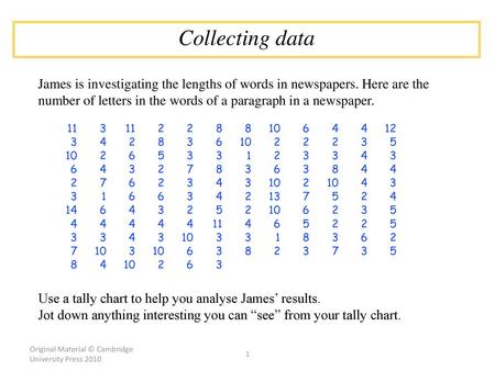 Collecting data [ S1.1 Core Starter]