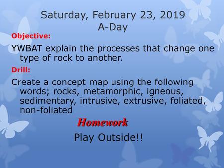 Saturday, February 23, 2019 A-Day