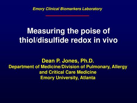 Measuring the poise of thiol/disulfide redox in vivo