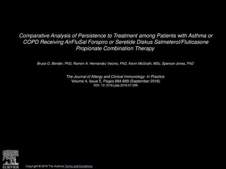 Comparative Analysis of Persistence to Treatment among Patients with Asthma or COPD Receiving AirFluSal Forspiro or Seretide Diskus Salmeterol/Fluticasone.