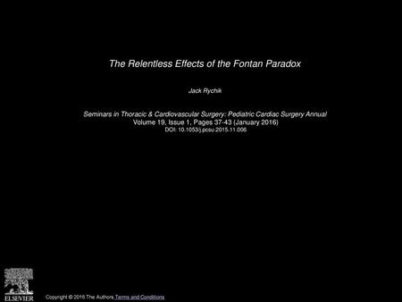 The Relentless Effects of the Fontan Paradox