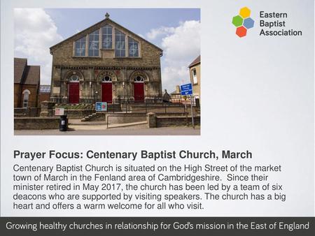 Prayer Focus: Centenary Baptist Church, March