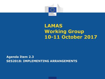 LAMAS Working Group October 2017