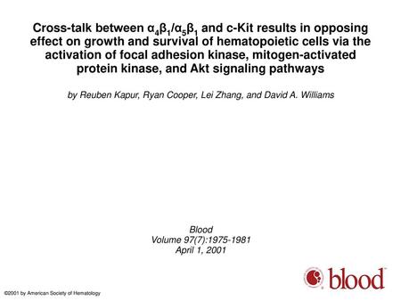 by Reuben Kapur, Ryan Cooper, Lei Zhang, and David A. Williams