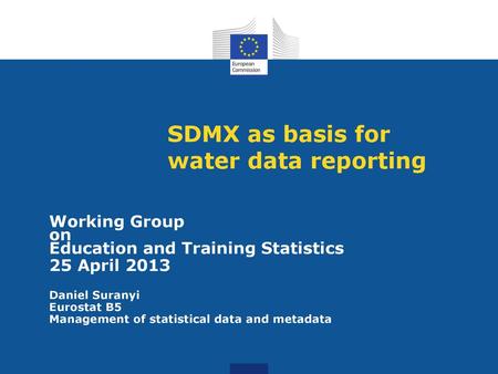 SDMX as basis for water data reporting