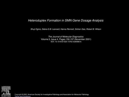 Heteroduplex Formation in SMN Gene Dosage Analysis