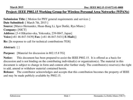 <month year> <doc.: IEEE doc> March 2015