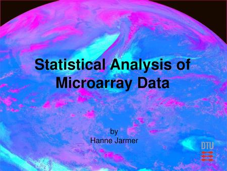 Statistical Analysis of Microarray Data