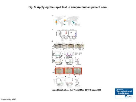 Fig. 3. Applying the rapid test to analyze human patient sera.