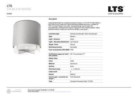 LTS CA WEISS Description