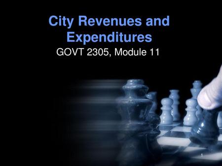 City Revenues and Expenditures