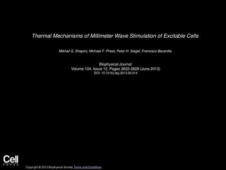 Thermal Mechanisms of Millimeter Wave Stimulation of Excitable Cells