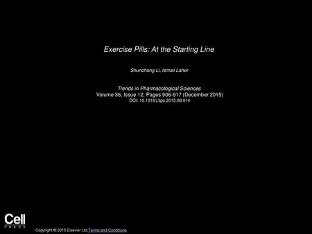 Exercise Pills: At the Starting Line