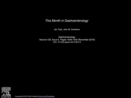 This Month in Gastroenterology