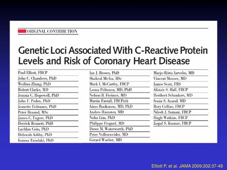 Elliott P, et al. JAMA 2009;302:37-48.