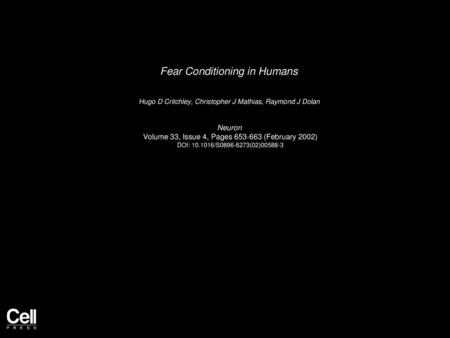 Fear Conditioning in Humans