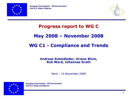 WG C1 - Compliance and Trends