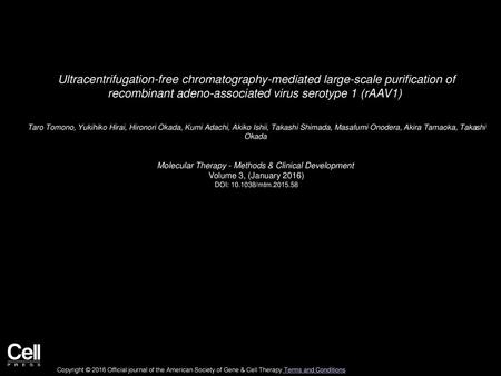 Molecular Therapy - Methods & Clinical Development