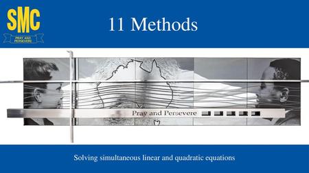 Solving simultaneous linear and quadratic equations