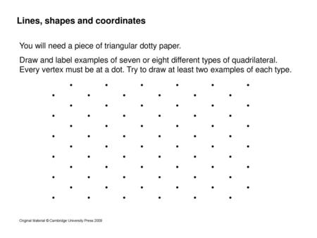 Lines, shapes and coordinates