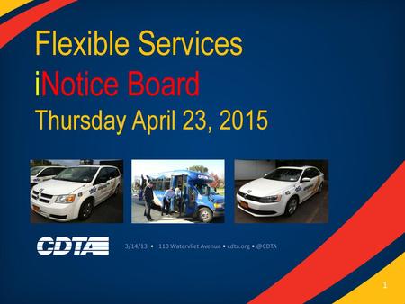 Flexible Services iNotice Board Thursday April 23, 2015