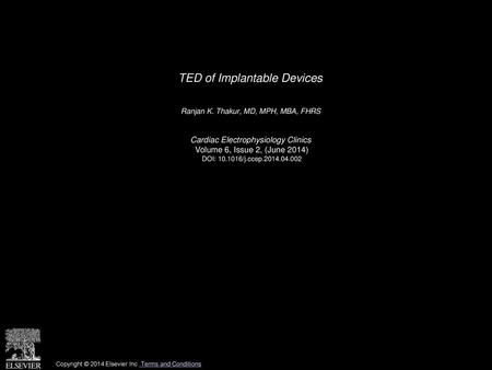 TED of Implantable Devices