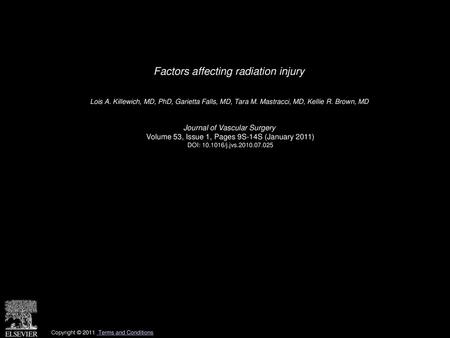 Factors affecting radiation injury