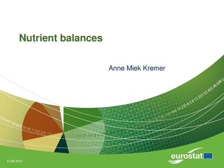 Nutrient balances Anne Miek Kremer 07/08 2010.