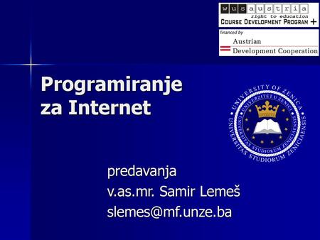 Programiranje za Internet